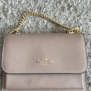 Coach Klare Mini Crossbody Leather Shoulder Bag with Gold Chain